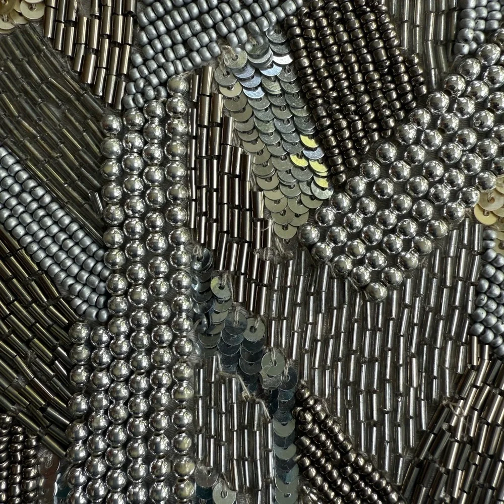 Elegant Silver and Gold Beaded Women's Bag - Picture 8 of 9